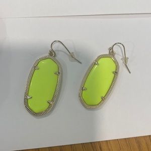 Chartreuse Kendra Scott Statement Earrings